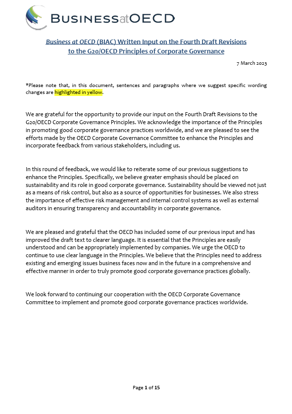 Input G20-OECD principles CG